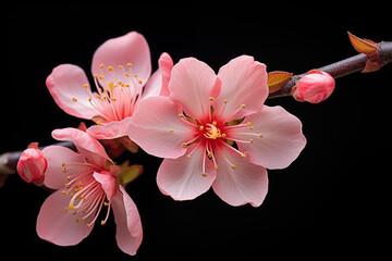 Peach blossom flower pistil , Macro photography