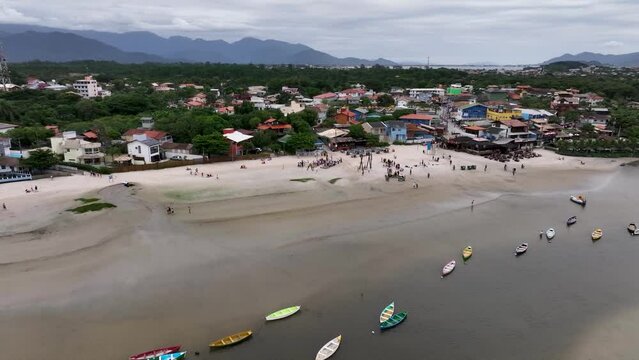 Aerial image of Guarda do Embaú Beach located in the state of Santa Catarina, Brazil
