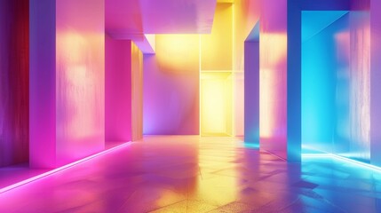  vibrant abstract architecture background featuring colorful interior designs