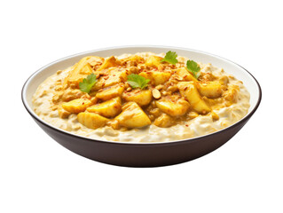 Banana Curry isolated on transparent png background. Generative ai