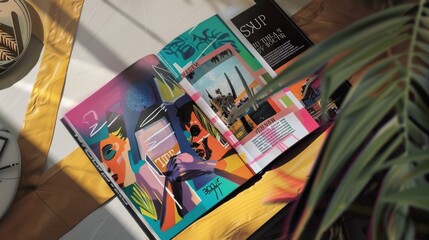 A creative layout for a magazine page, blending text