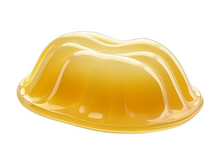 Fototapeta premium Banana Jelly isolated on transparent png background. Generative ai