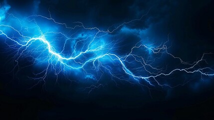 a lightning striking in the sky - Powered by Adobe
