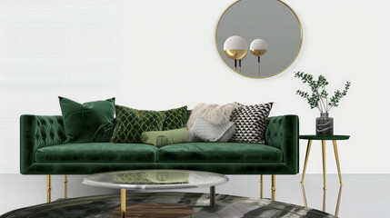 sofa in the room, living room, decor