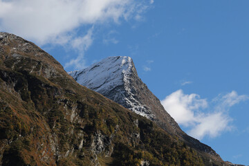 Alpen Landschaft im Pitztal, Österreich im Herbst