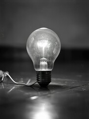 Glowing Lightbulb Symbolizing Innovation and Creative Thinking for New Possibilities and Breakthrough Solutions