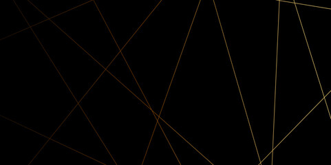 Abstract black background with golden lines Vector.	
