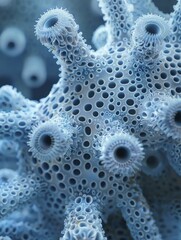 Explore the mesmerizing details within a virus's capsid, revealing the intricate complexity of pathogenic formations.