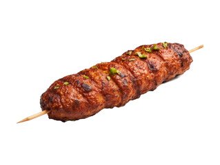 Beef Kofta isolated on transparent png background. Generative ai
