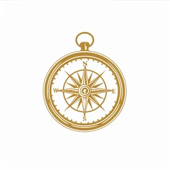 Vintage Compass Design isolated on White Background.