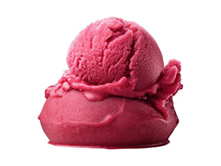 Beet Sorbet isolated on transparent png background. Generative ai