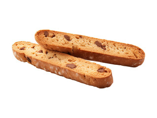 Biscotti Cookies isolated on transparent png background. Generative ai