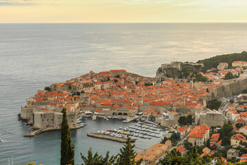 Fototapeta na wymiar Old Town of Dubrovnik, Croatia. Old Town of Dubrovnik with traditional architecture, Croatia. 
