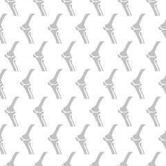 Knee joint pattern repeat seamless isolated on white background