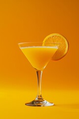 Refreshing Glass of Orange Juice With Slice of Orange