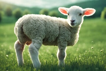 Naklejka na ściany i meble sheep and lambs