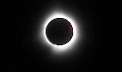 Total eclipse with eruption