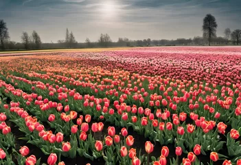 Foto op Canvas field of tulips in spring © Simon Edge