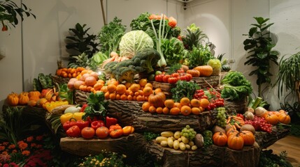 World Food Day installation, creatively showcasing the balance between plenty and moderation, urging mindful consumption