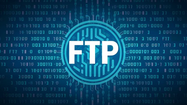 FTP Protocol: Secure Data Transfer & Hosting. Concept Secure File Transfer Protocol, Data Encryption, Server Hosting, Cybersecurity, Data Privacy