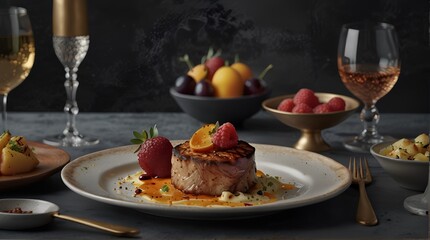 Umfangreiches Essen. Generative AI Technologie