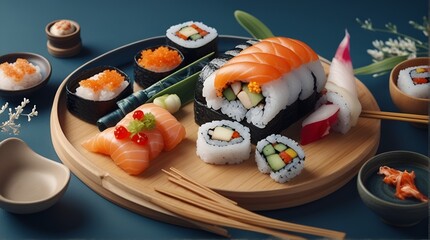 Sushi essen. Generative AI Technologie