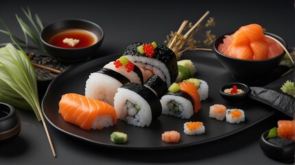 Sushi essen. Generative AI Technologie