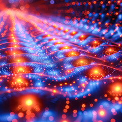 Fototapeta premium A close up of a brain with a lot of neurons and a lot of light. Concept of complexity and wonder at the intricacy of the brain