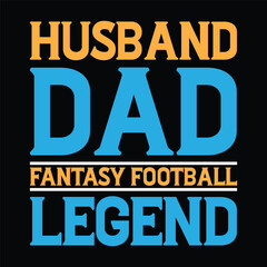 Naklejka na ściany i meble husband dad fantasy football legend