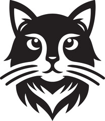  Best Cat Head, Vector, Silhouette, Illustration,