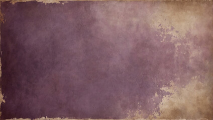 Mauve canvas with distressed grunge texture, watercolor-painted mauve tones on a cloudy dusty rose banner, evoking aged parchment with elegance. - obrazy, fototapety, plakaty