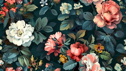 vintage botanical flower bunch. beautiful fantasy vintage wallpaper botanical flower bunch,vintage motif for floral print digital background