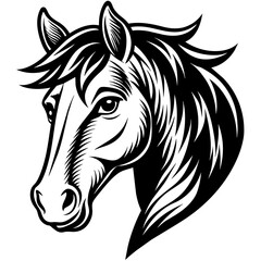 Fototapeta na wymiar horse-head-mascots-vector-image-on-white-backgroun