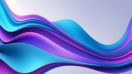 Fototapeta premium abstract blue and purple liquid wavy shapes futuristic banner