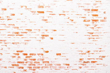 white brickwork with shabby paint, brick wall texture as a background for text - 780806541
