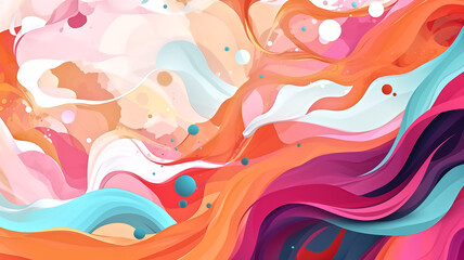 Abstract colorful liquid flow background. Artistic concept for design and print with copy space.