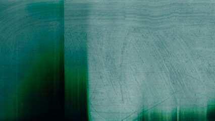 Old film. Stained glitch. Green white color dirty vintage broken weathered screen texture shattered surface artifacts overlay abstract background. - 780808589