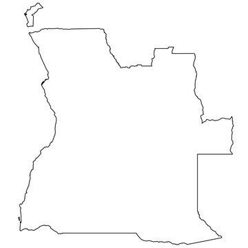 recommend clip art: Outline of the map of Angola with regions