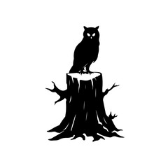 Owl On A Stump