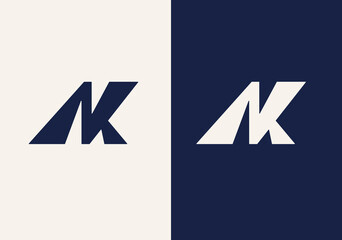 Alphabet letters Initials Monogram logo NK, KN, N and K.Letter NK logo design. NK logo monogram design vector - obrazy, fototapety, plakaty