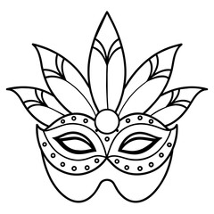  Carnival Mask vector illustration