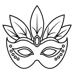  Carnival Mask vector illustration