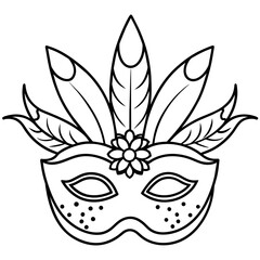  Carnival Mask vector illustration