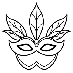  Carnival Mask vector illustration