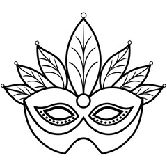  Carnival Mask vector illustration