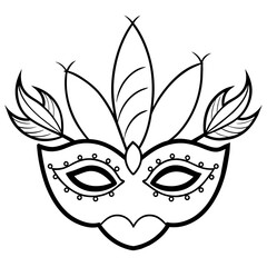 Party Face Mask vector illustration