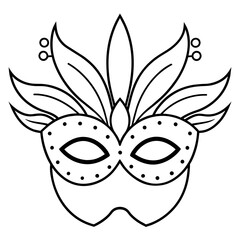 Party Face Mask vector illustration