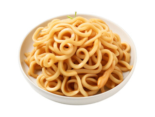 Cashew Noodles isolated on transparent png background. Generative ai