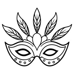 Party Face Mask vector illustration