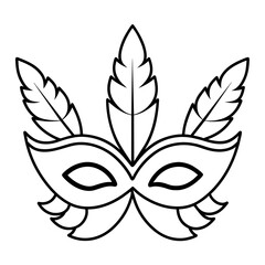 Party Face Mask vector illustration